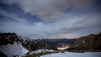 Nebelhorn Timelapse Nachthimmel